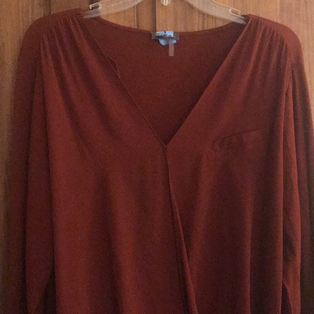 Vince Camuto burgundy blouse